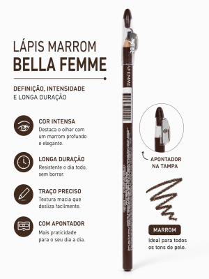 Lápis marrom com apontador